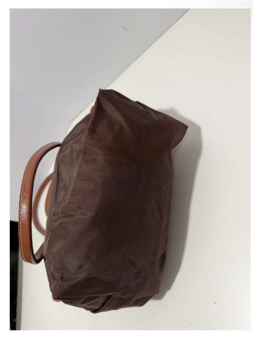 Longchamp Brown Tote with Tan Leather Trim - Picture 11 of 15